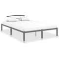Estructura de cama sin colchón metal gris 160x200 cm