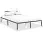 Estructura de cama sin colchón metal gris 160x200 cm