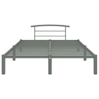 Estructura de cama sin colchón metal gris 160x200 cm