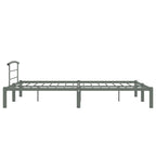 Estructura de cama sin colchón metal gris 160x200 cm