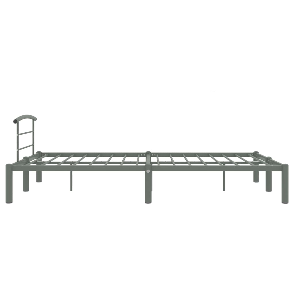 Estructura de cama sin colchón metal gris 160x200 cm