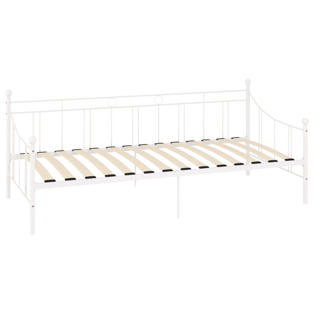 Estructura de cama sin colchón metal blanco 90x200 cm