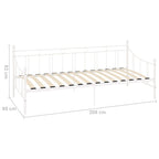 Estructura de cama sin colchón metal blanco 90x200 cm