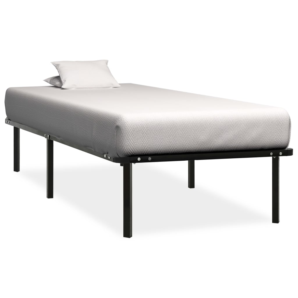Estructura de cama sin colchón metal negro 100x200 cm