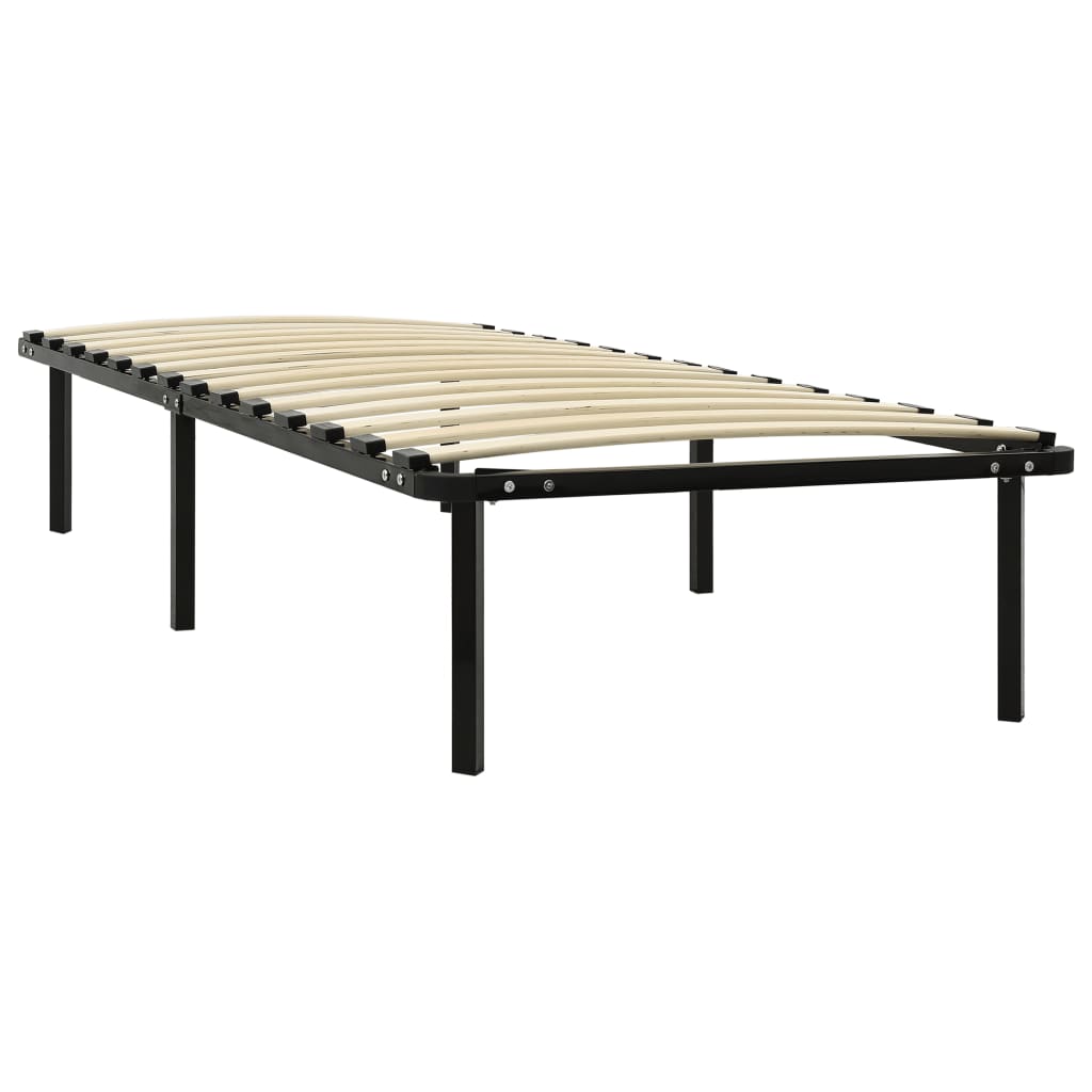 Estructura de cama sin colchón metal negro 100x200 cm