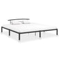 Black metal bed frame 200x200 cm