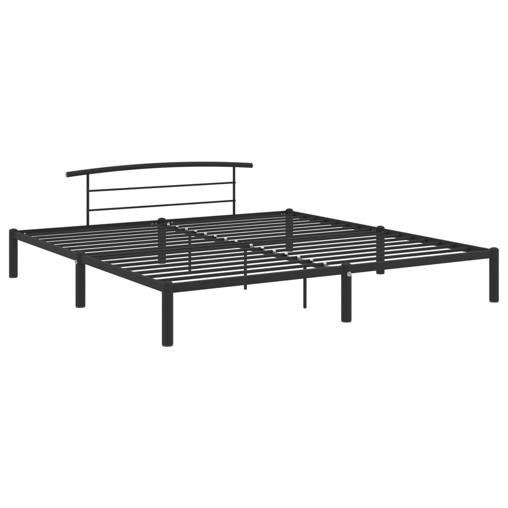 Estructura de cama de metal negro 200x200 cm