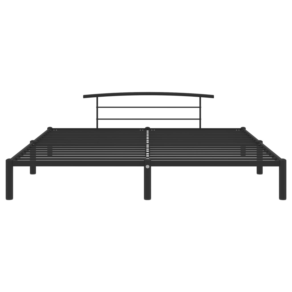 Estructura de cama de metal negro 200x200 cm