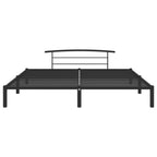Estructura de cama de metal negro 200x200 cm