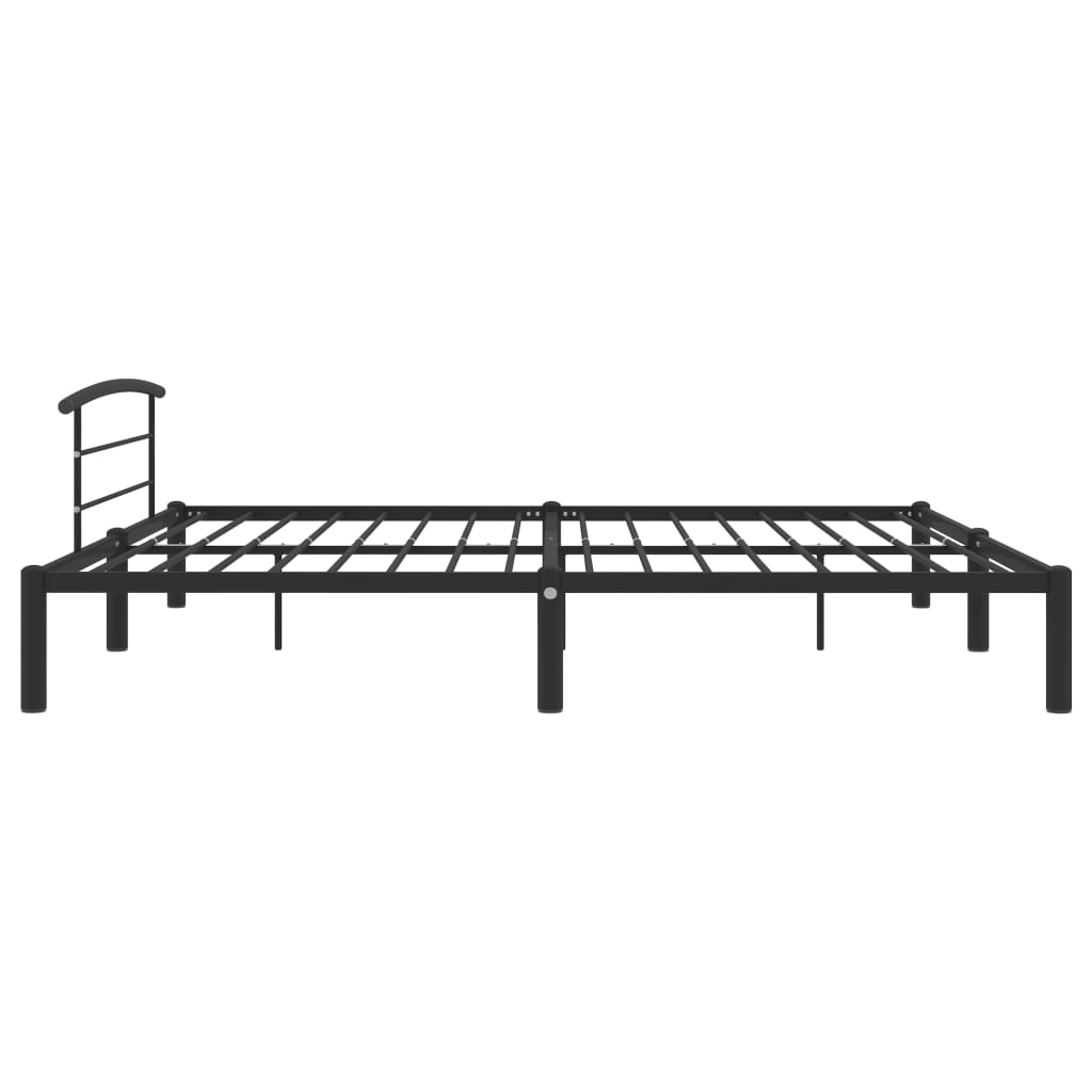 Estructura de cama de metal negro 200x200 cm