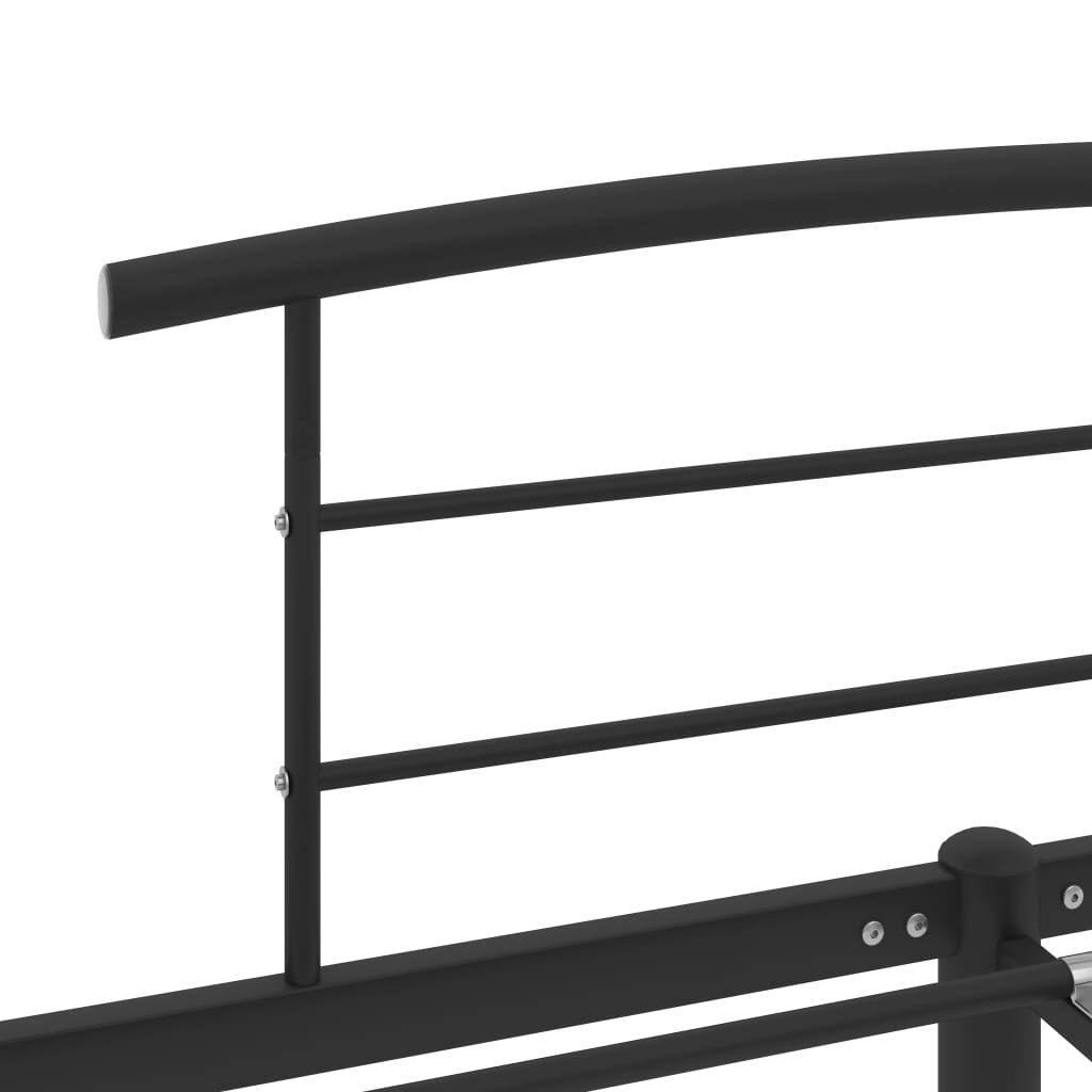 Estructura de cama de metal negro 200x200 cm