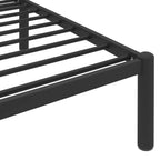 Estructura de cama de metal negro 200x200 cm