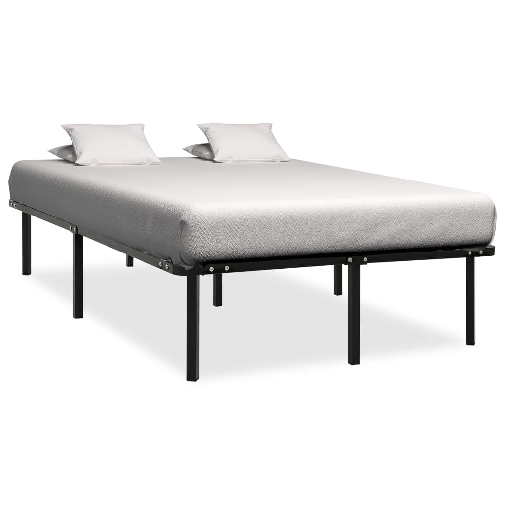 Estructura de cama de metal negro 200x200 cm