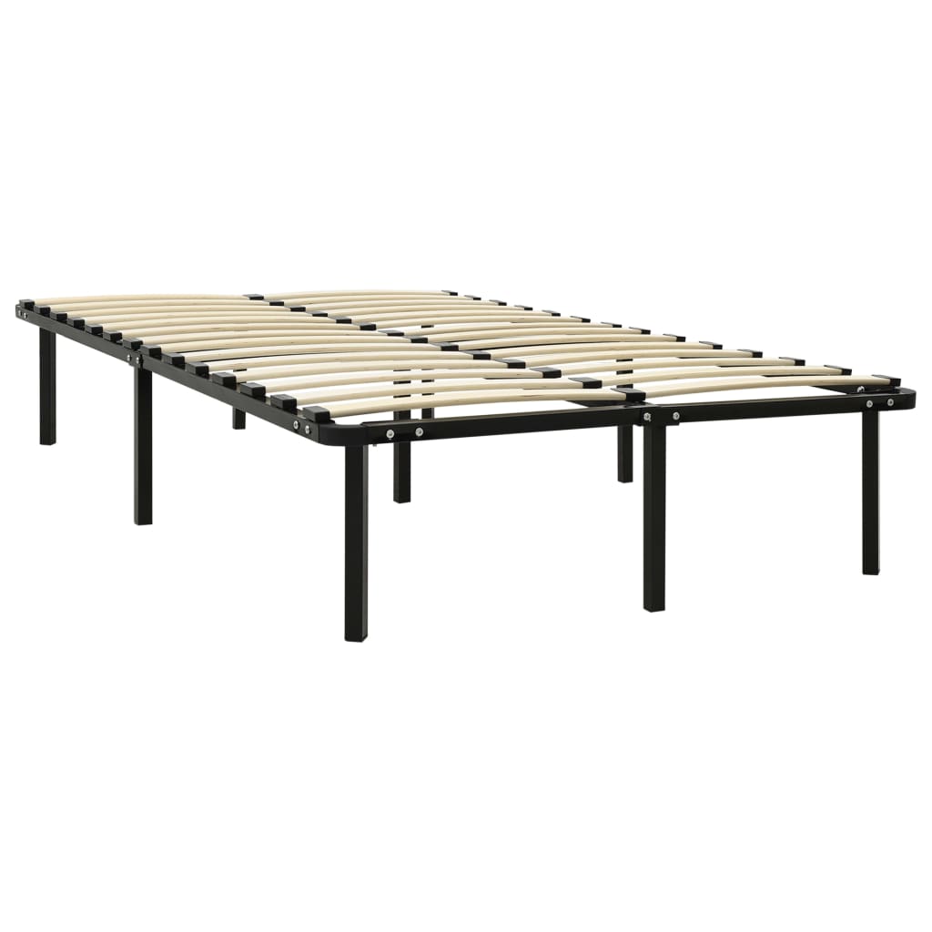 Estructura de cama de metal negro 200x200 cm