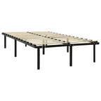 Estructura de cama de metal negro 200x200 cm