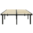 Estructura de cama de metal negro 200x200 cm