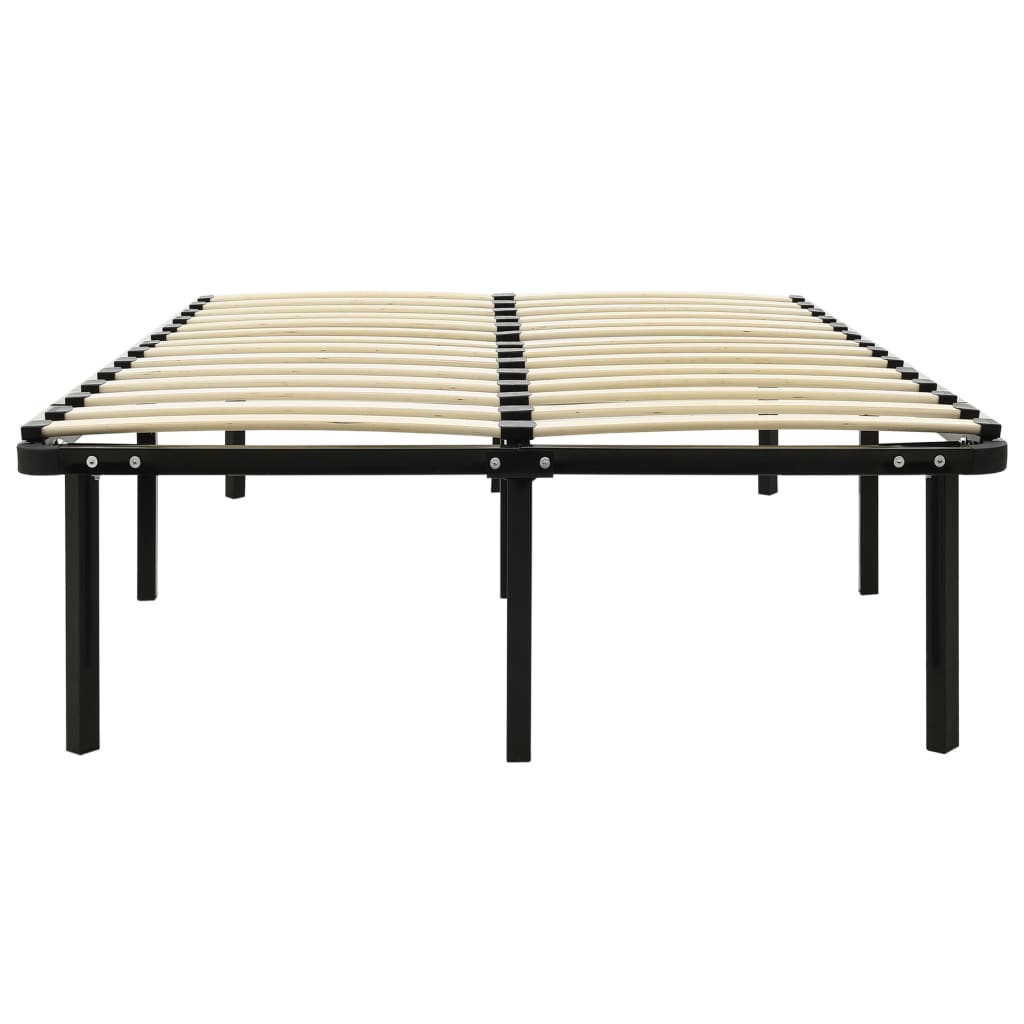 Estructura de cama de metal negro 200x200 cm