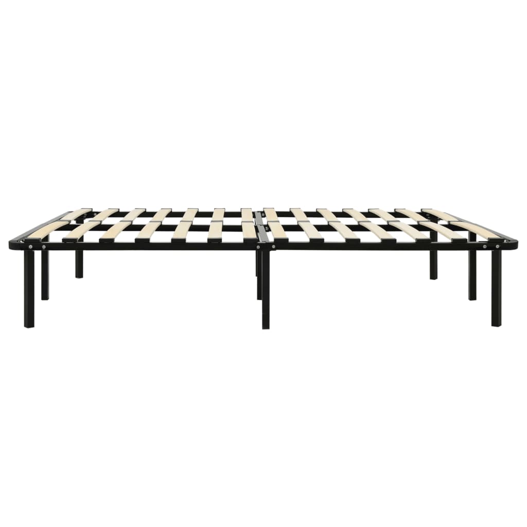 Estructura de cama de metal negro 200x200 cm