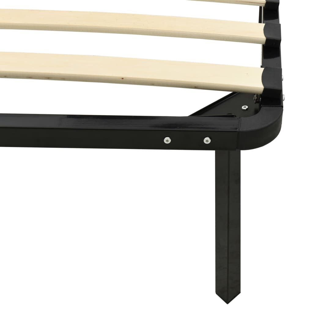 Estructura de cama de metal negro 200x200 cm