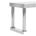 Mesa de trabajo de cocina con estante acero inox 120x60x120 cm