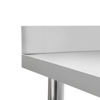 Mesa de trabajo de cocina con estante acero inox 120x60x120 cm