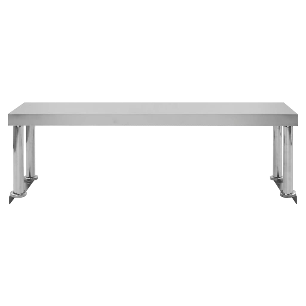 Mesa de trabajo de cocina con estante acero inox 120x60x120 cm