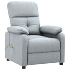 Sillón de masaje tela gris claro