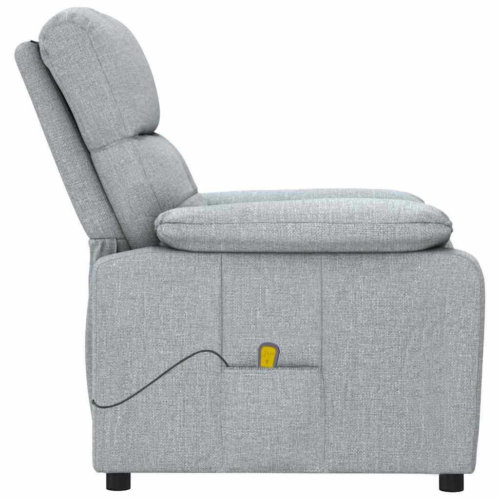 Sillón de masaje tela gris claro