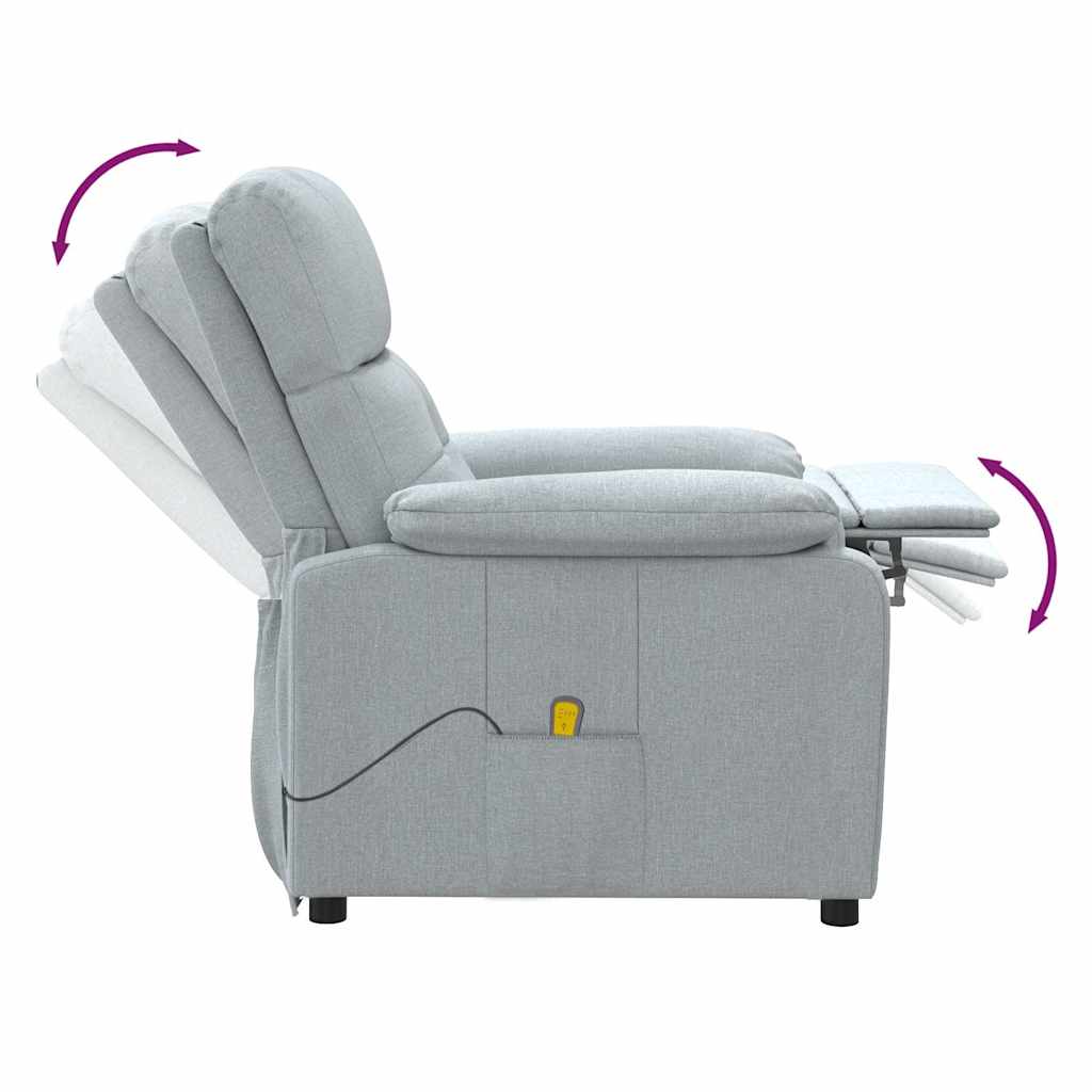 Sillón de masaje tela gris claro