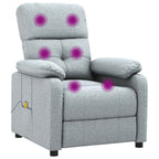 Sillón de masaje tela gris claro