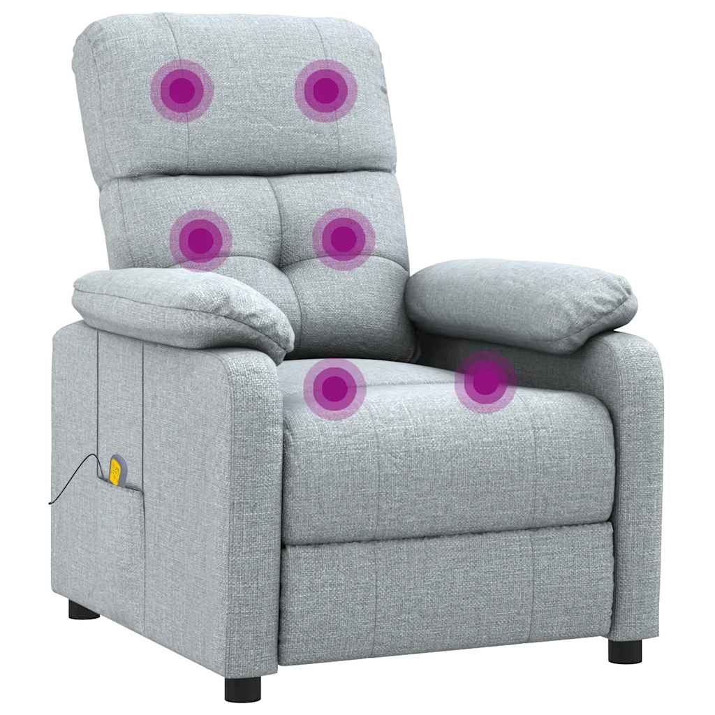 Sillón de masaje tela gris claro