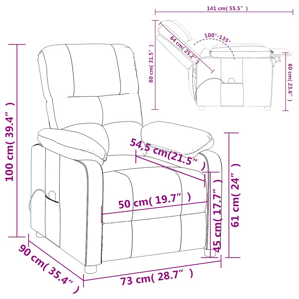 Sillón de masaje tela gris claro