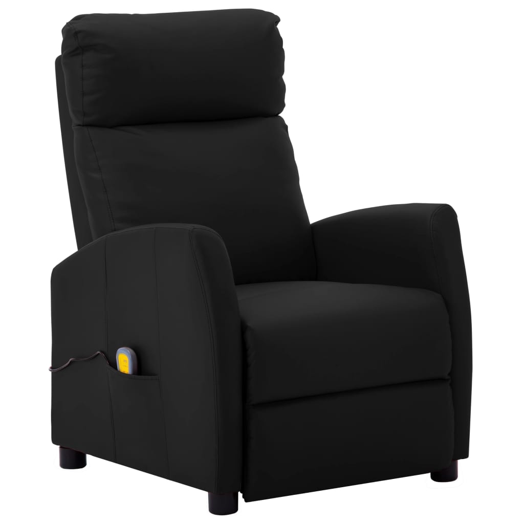 Sillón de masaje cuero sintético marrón