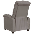Sillón de masaje reclinable de tela gris taupé