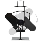 Ventilador de estufa accionado por calor 2 aspas negro