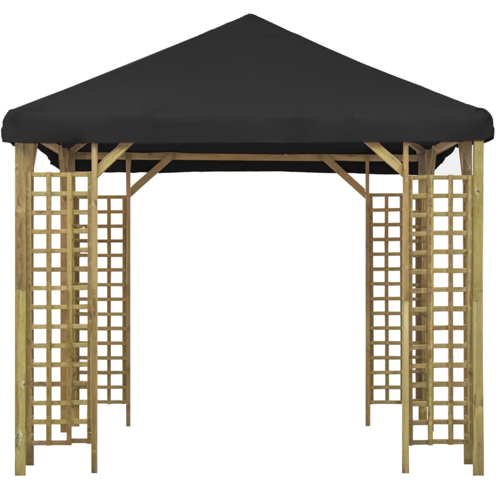 Cenador gris antracita 3x3 m