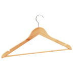 Juego de perchas para ropa 100 uds antideslizantes madera dura