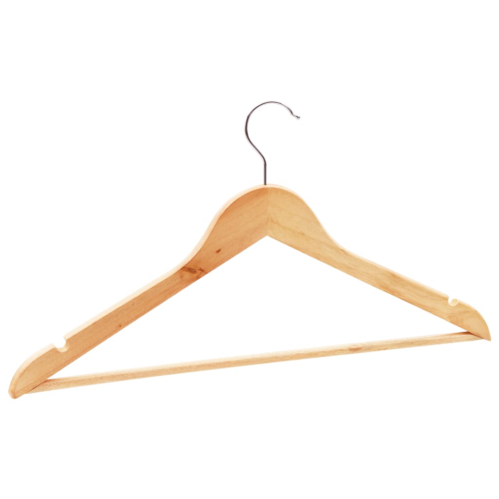 Juego de perchas para ropa 100 uds antideslizantes madera dura