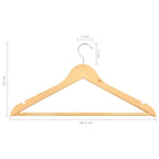 Juego de perchas para ropa 100 uds antideslizantes madera dura