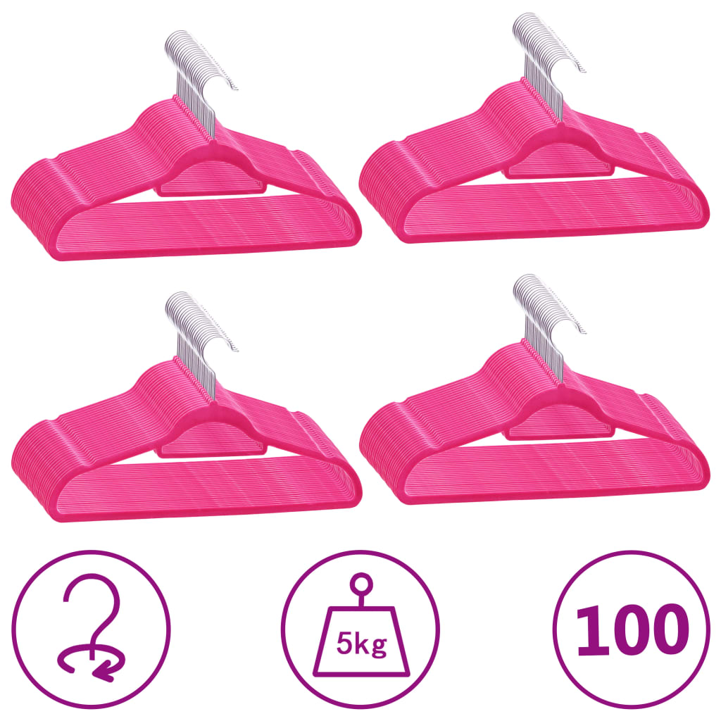 20-Pack Grey Velvet Non-Slip Clothes Hangers