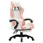 Silla gaming con reposapiés cuero sintético azul y negro