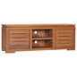 Solid teak TV cabinet 110x30x40 cm