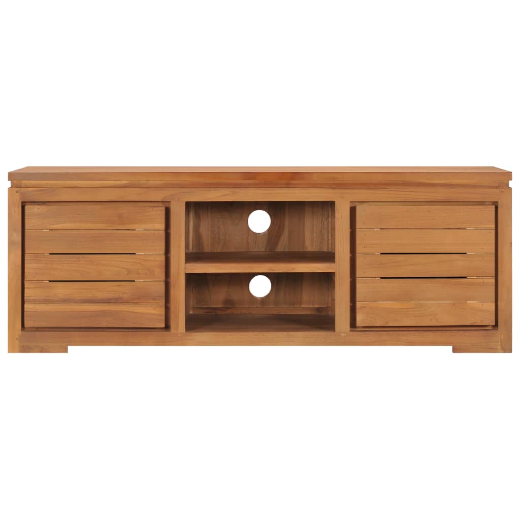 Mueble de TV madera maciza de teca 110x30x40 cm