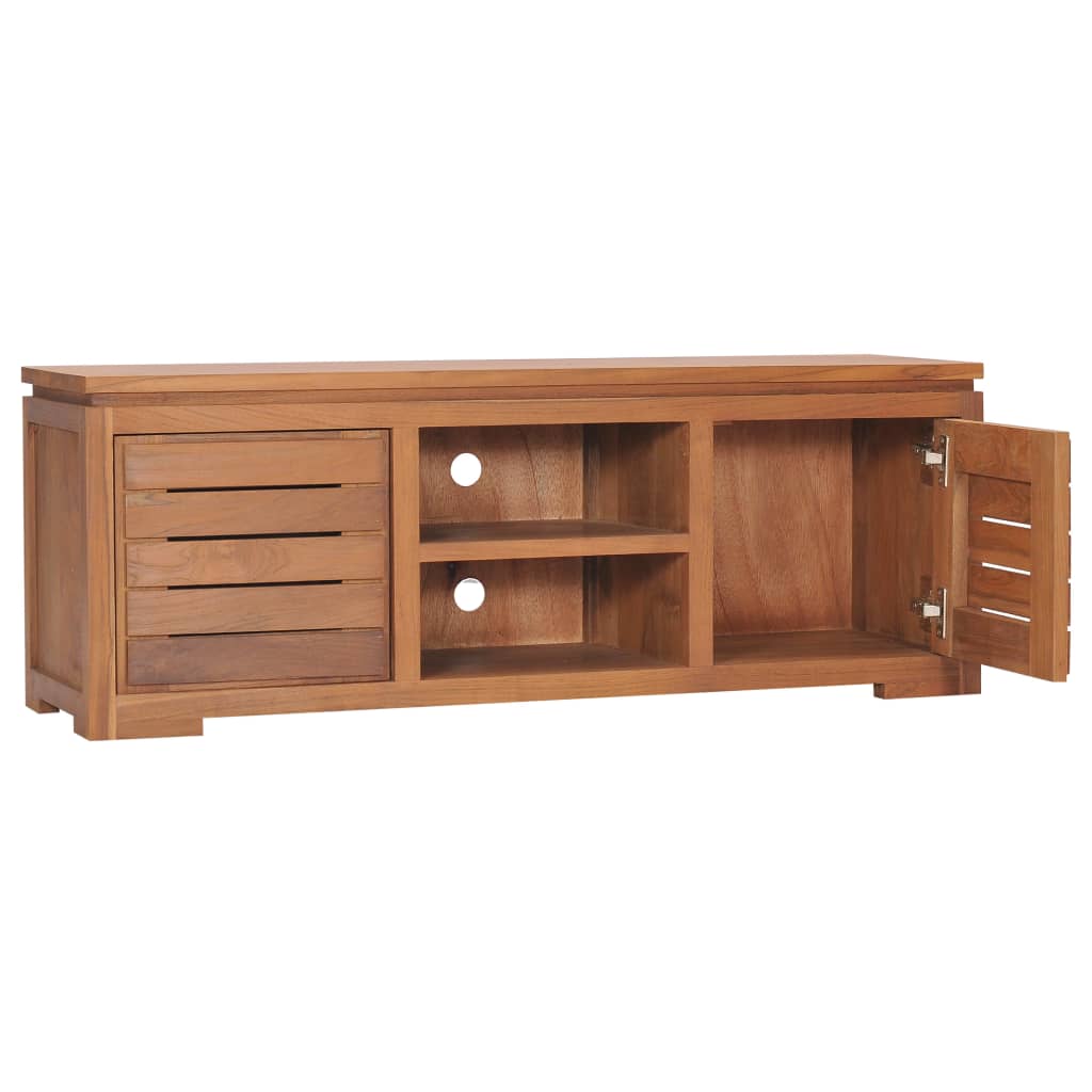 Mueble de TV madera maciza de teca 110x30x40 cm