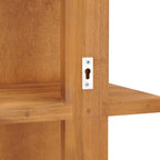 Espejo de pared con estantes madera de teca maciza 30x30x120 cm