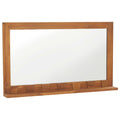 Espejo de pared con estante madera maciza de teca 100x12x60 cm