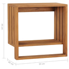 Toallero de pared de teca maciza 35x20x35 cm