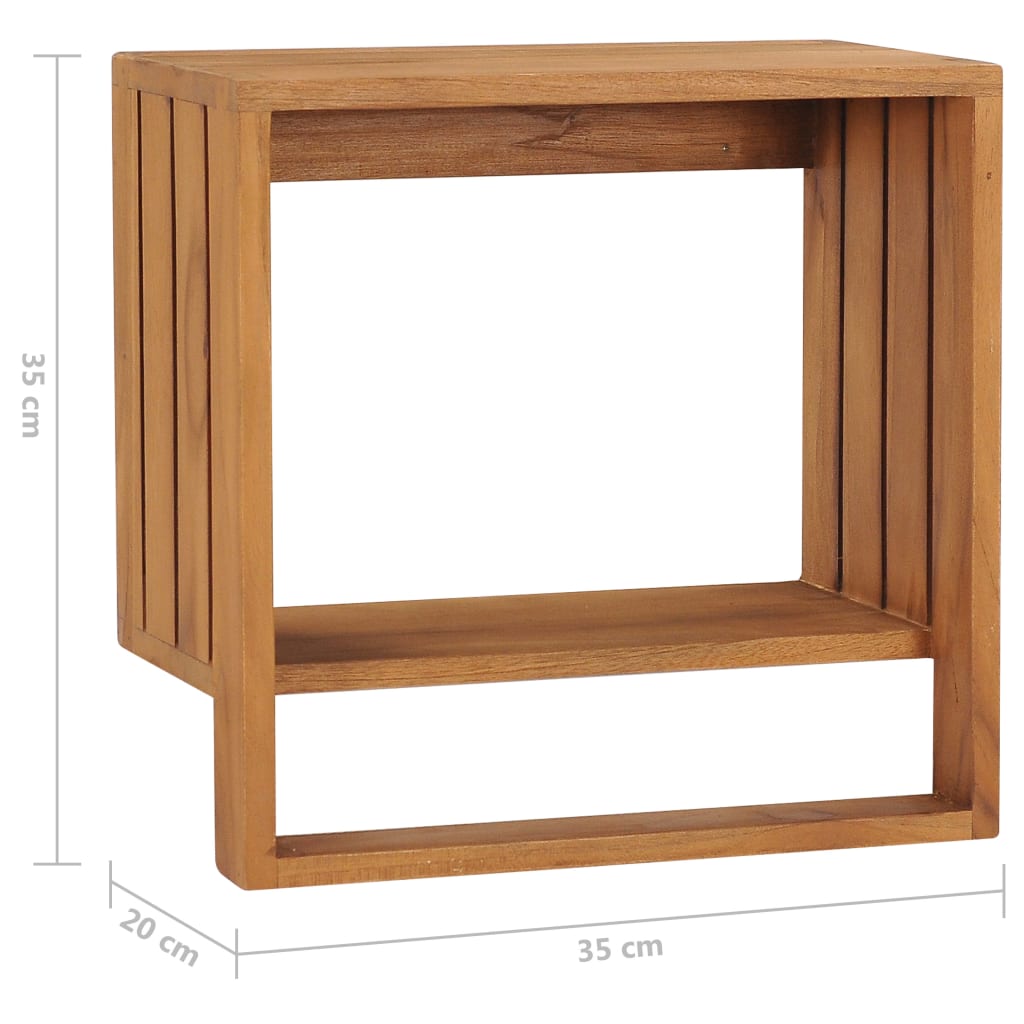 Toallero de pared de teca maciza 35x20x35 cm