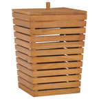 Cesto de la ropa sucia madera maciza de teca 30x30x45 cm