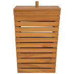 Cesto de la ropa sucia madera maciza de teca 30x30x45 cm
